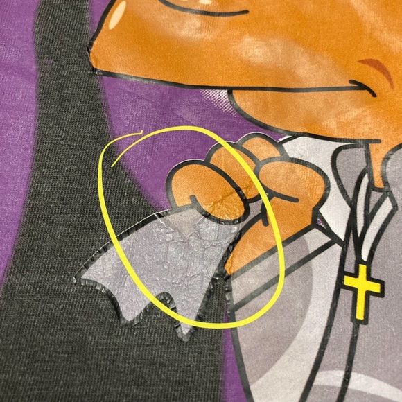 Genuine Merchandise Short Sleeve Tee with Simpsons Style Graphic - Some Wear - Picture 11 of 13